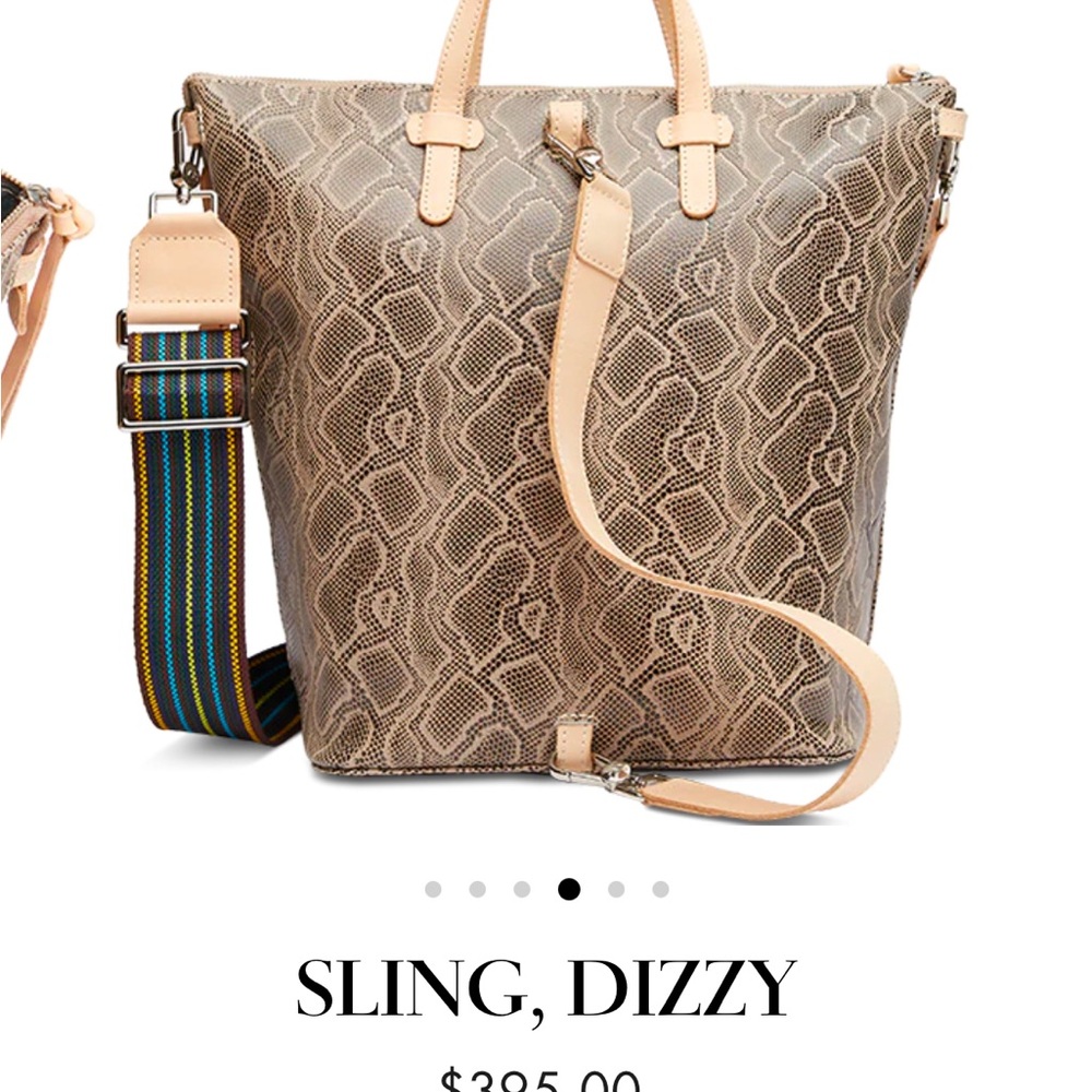 Consuela Tan Shoulder Bag with Leather Handles and Versatile Strap